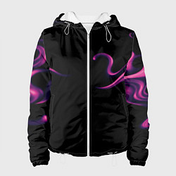 Куртка с капюшоном женская Color pink abstraction, цвет: 3D-белый