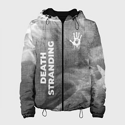 Куртка с капюшоном женская Death Stranding - grey gradient вертикально, цвет: 3D-черный