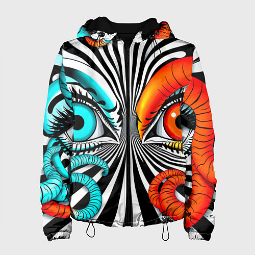 Женская куртка Глаз и щупальца / 3D-Черный – фото 1