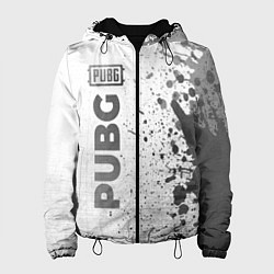 Куртка с капюшоном женская PUBG - white gradient по-вертикали, цвет: 3D-черный