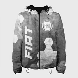 Куртка с капюшоном женская Fiat - grey gradient вертикально, цвет: 3D-черный