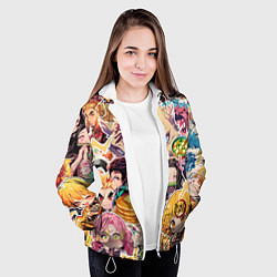 Куртка с капюшоном женская Demon Slayer Blade Favorite Food, цвет: 3D-белый — фото 2