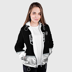 Куртка с капюшоном женская Лос Анджелес Кингз хоккей, цвет: 3D-белый — фото 2