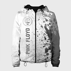 Куртка с капюшоном женская Pink Floyd - white gradient по-вертикали, цвет: 3D-черный