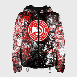 Куртка с капюшоном женская Atlanta Hawks, цвет: 3D-черный