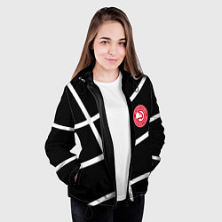 Куртка с капюшоном женская Atlanta Hawks NBA, цвет: 3D-черный — фото 2