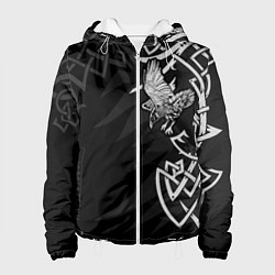 Куртка с капюшоном женская Верные спутники Одина, цвет: 3D-белый