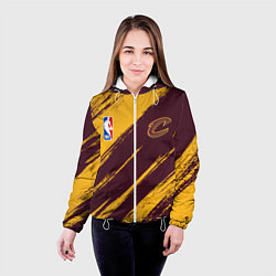 Куртка с капюшоном женская Кливленд Кавальерс - команда НБА, цвет: 3D-белый — фото 2