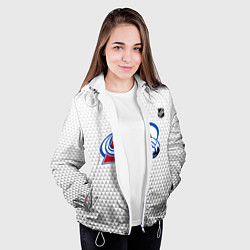 Куртка с капюшоном женская Колорадо Эвеланш - белый геометрический градиент, цвет: 3D-белый — фото 2