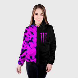 Куртка с капюшоном женская Monster energy neon camo, цвет: 3D-черный — фото 2