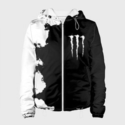 Куртка с капюшоном женская Monster energy краски белые, цвет: 3D-белый