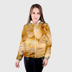 Куртка с капюшоном женская Чипсы текстура, цвет: 3D-белый — фото 2