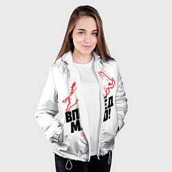 Куртка с капюшоном женская Вперед мясо, цвет: 3D-белый — фото 2