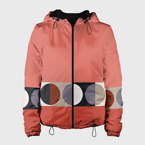 Женская куртка Луна Малевича розовый томат / 3D-Черный – фото 1