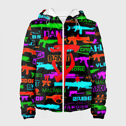 Куртка с капюшоном женская Doom шутер паттерн, цвет: 3D-белый