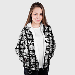 Куртка с капюшоном женская Doom logo japan, цвет: 3D-белый — фото 2