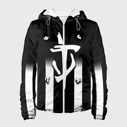 Куртка с капюшоном женская Doom line white, цвет: 3D-белый