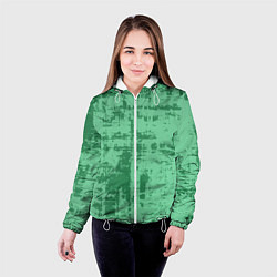 Куртка с капюшоном женская Текстура с потертостями, цвет: 3D-белый — фото 2