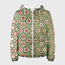 Куртка с капюшоном женская Геометрическая метаморфоза, цвет: 3D-белый