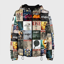 Куртка с капюшоном женская Skillet - обложки альбомов и песен, цвет: 3D-черный