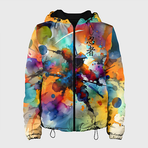 Женская куртка Ninja - watercolor impressionism / 3D-Черный – фото 1