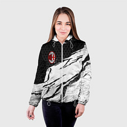 Куртка с капюшоном женская ФК Милан - белый затёртый, цвет: 3D-белый — фото 2