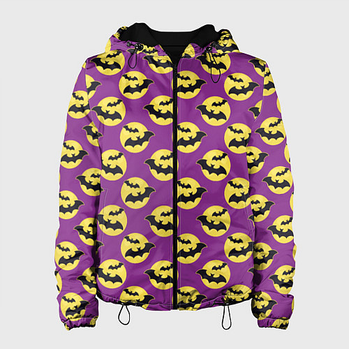 Женская куртка Паттерн с летучими мышами / 3D-Черный – фото 1