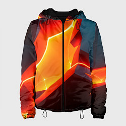 Куртка с капюшоном женская Neon orange, цвет: 3D-черный