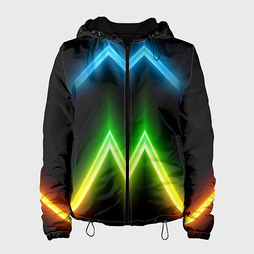 Женская куртка Neon multicolored lines / 3D-Черный – фото 1