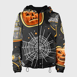 Куртка с капюшоном женская Атмосфера хэллоуина, цвет: 3D-черный