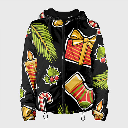 Женская куртка Рождественский вайб / 3D-Черный – фото 1