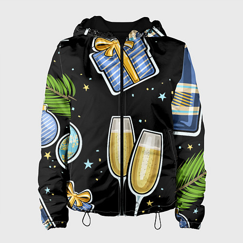 Женская куртка Новогодний вайб / 3D-Черный – фото 1