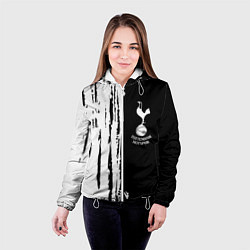 Куртка с капюшоном женская Tottenham Hotspur белые краски, цвет: 3D-белый — фото 2