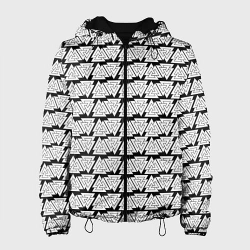 Женская куртка Символы валькнут как защитная кольчуга / 3D-Черный – фото 1