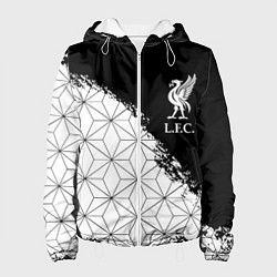 Куртка с капюшоном женская Liverpool краски текстура геометрия, цвет: 3D-белый