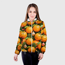 Куртка с капюшоном женская Мандариновое настроение, цвет: 3D-белый — фото 2