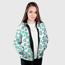 Куртка с капюшоном женская Бриллианты, цвет: 3D-черный — фото 2