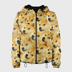Куртка с капюшоном женская Doge, цвет: 3D-черный