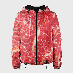 Куртка с капюшоном женская Мясо, цвет: 3D-черный
