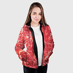Куртка с капюшоном женская Мясо, цвет: 3D-черный — фото 2