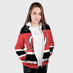 Куртка с капюшоном женская New Jersey Devils, цвет: 3D-белый — фото 2