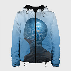 Куртка с капюшоном женская Умный студент, цвет: 3D-черный