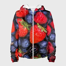 Куртка с капюшоном женская Berries, цвет: 3D-белый