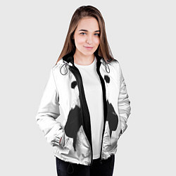 Куртка с капюшоном женская Panda Love цвета 3D-черный — фото 2