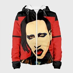Куртка с капюшоном женская Mаrilyn Manson, цвет: 3D-белый