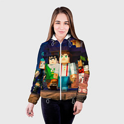 Куртка с капюшоном женская Minecraft Men's, цвет: 3D-белый — фото 2