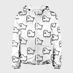 Куртка с капюшоном женская Undertale Annoying dog white, цвет: 3D-белый