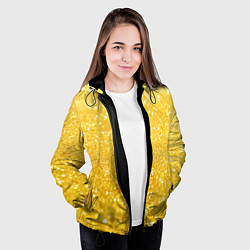 Куртка с капюшоном женская Золото, цвет: 3D-черный — фото 2