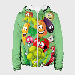 Куртка с капюшоном женская Правильное питание, цвет: 3D-белый