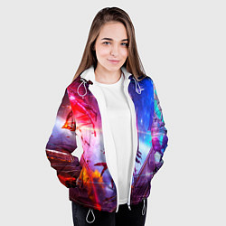 Куртка с капюшоном женская Mass effect, цвет: 3D-белый — фото 2